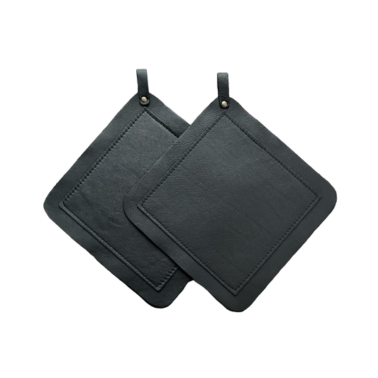 Luxury leather pot holders