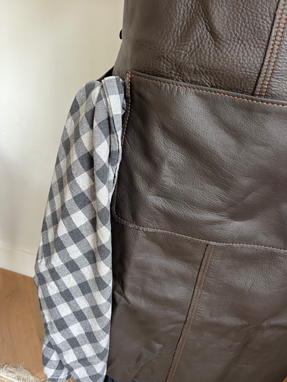 NIEUW! Luxe leren kookschort – Handgemaakt