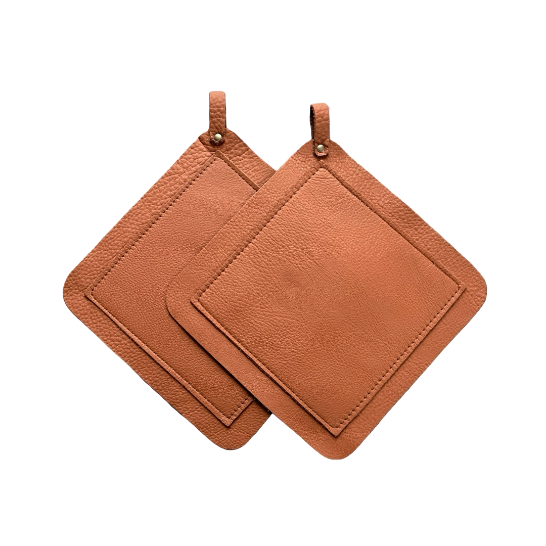 Luxe leren pannenlappen