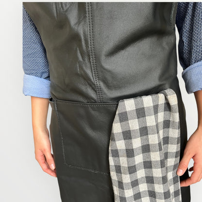 NIEUW! Luxe leren kookschort – Handgemaakt