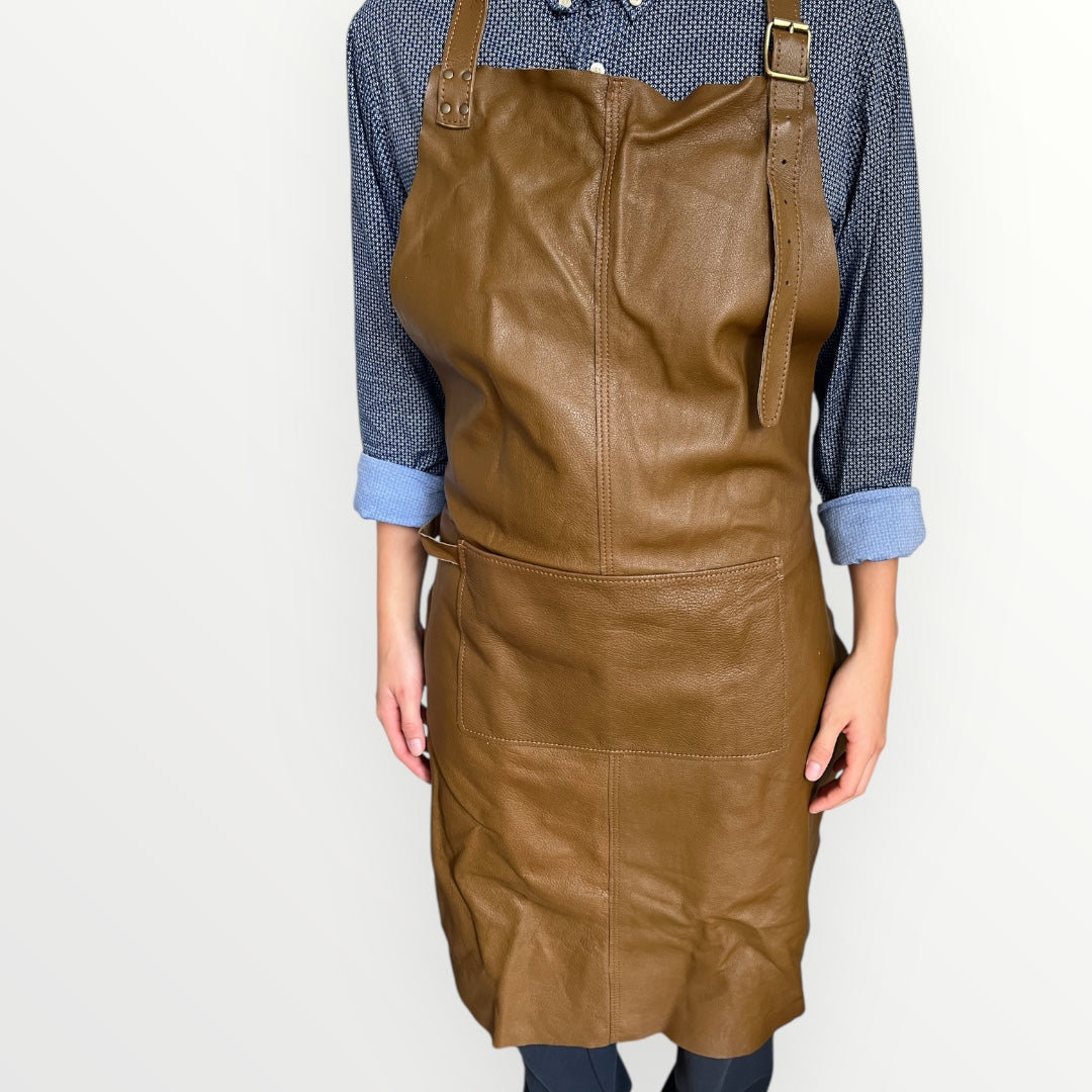 NIEUW! Luxe leren kookschort – Handgemaakt