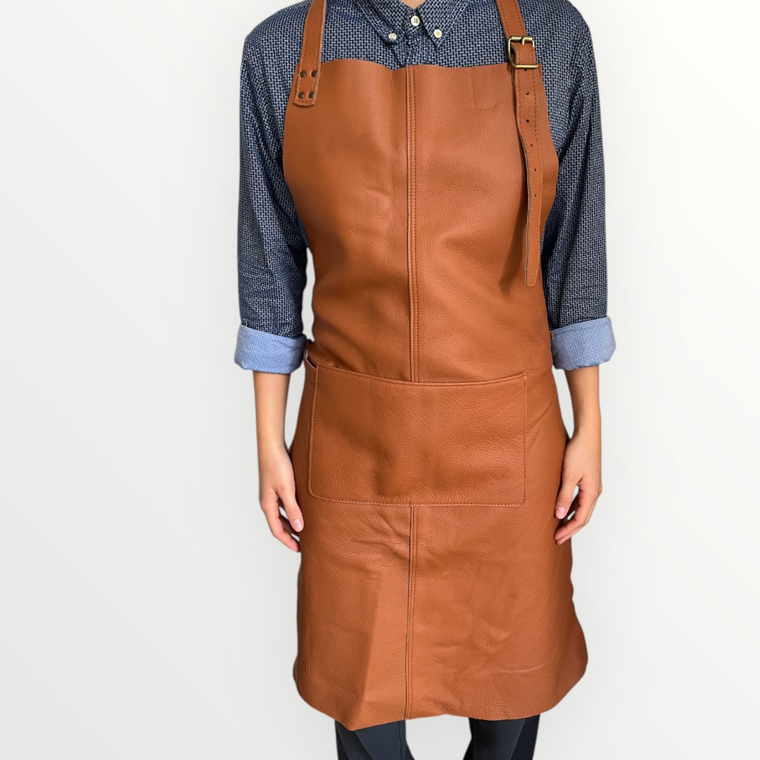 NIEUW! Luxe leren kookschort – Handgemaakt