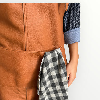 NIEUW! Luxe leren kookschort – Handgemaakt