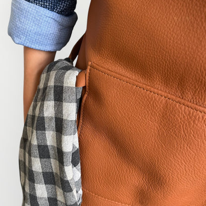 NIEUW! Luxe leren kookschort – Handgemaakt