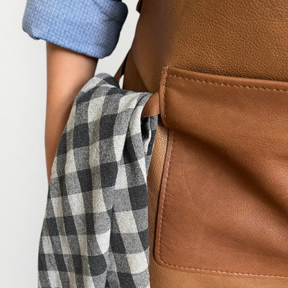 NIEUW! Luxe leren kookschort – Handgemaakt