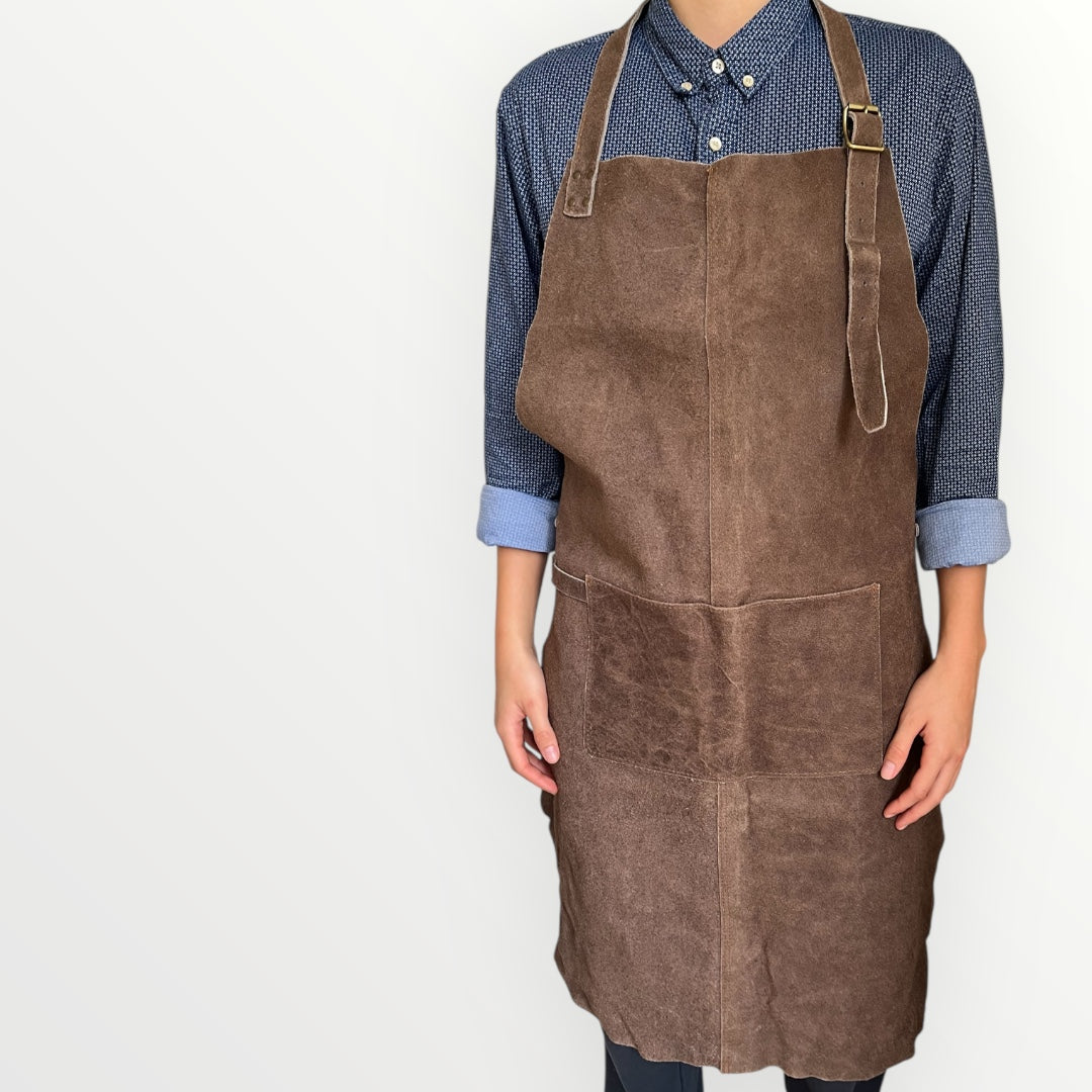 NIEUW! Luxe leren kookschort – Handgemaakt