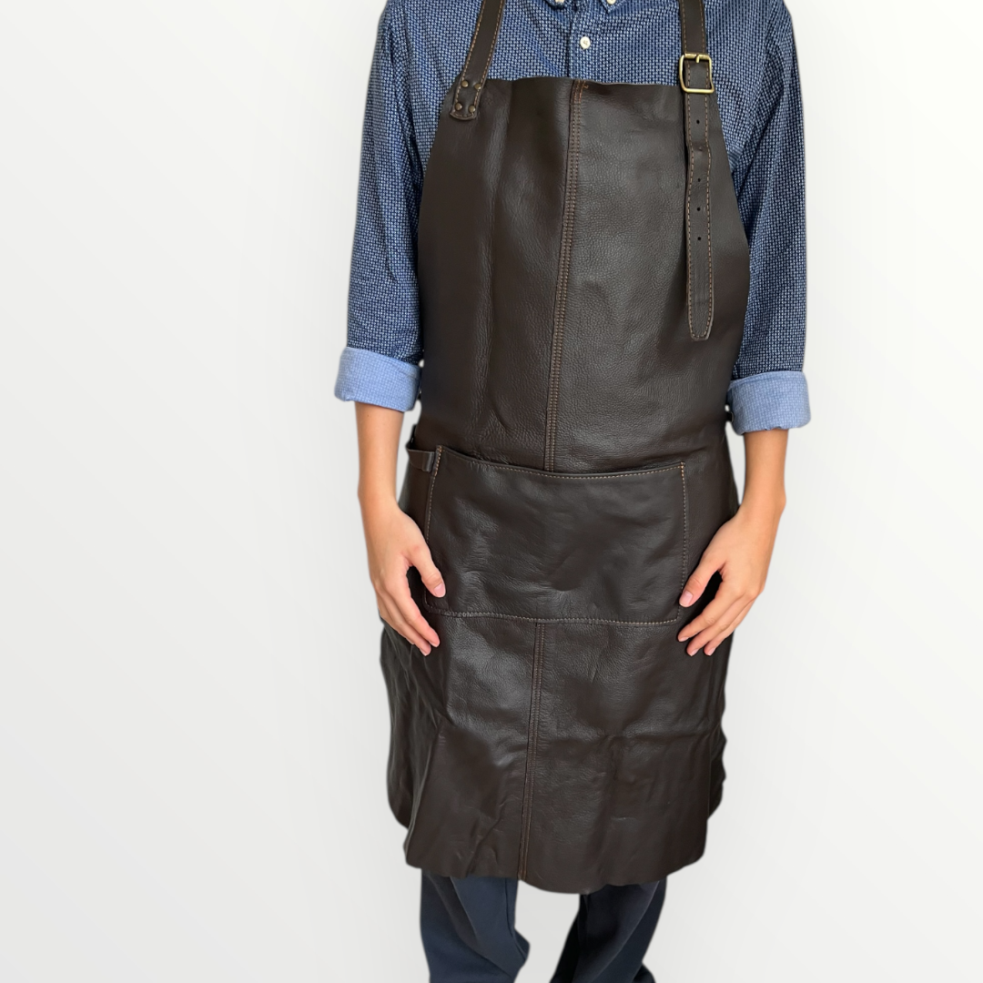 NIEUW! Luxe leren kookschort – Handgemaakt