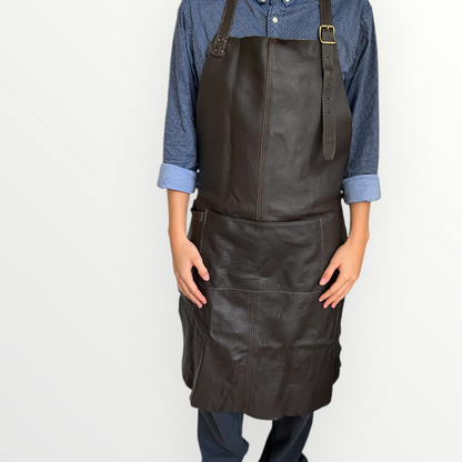 NIEUW! Luxe leren kookschort – Handgemaakt